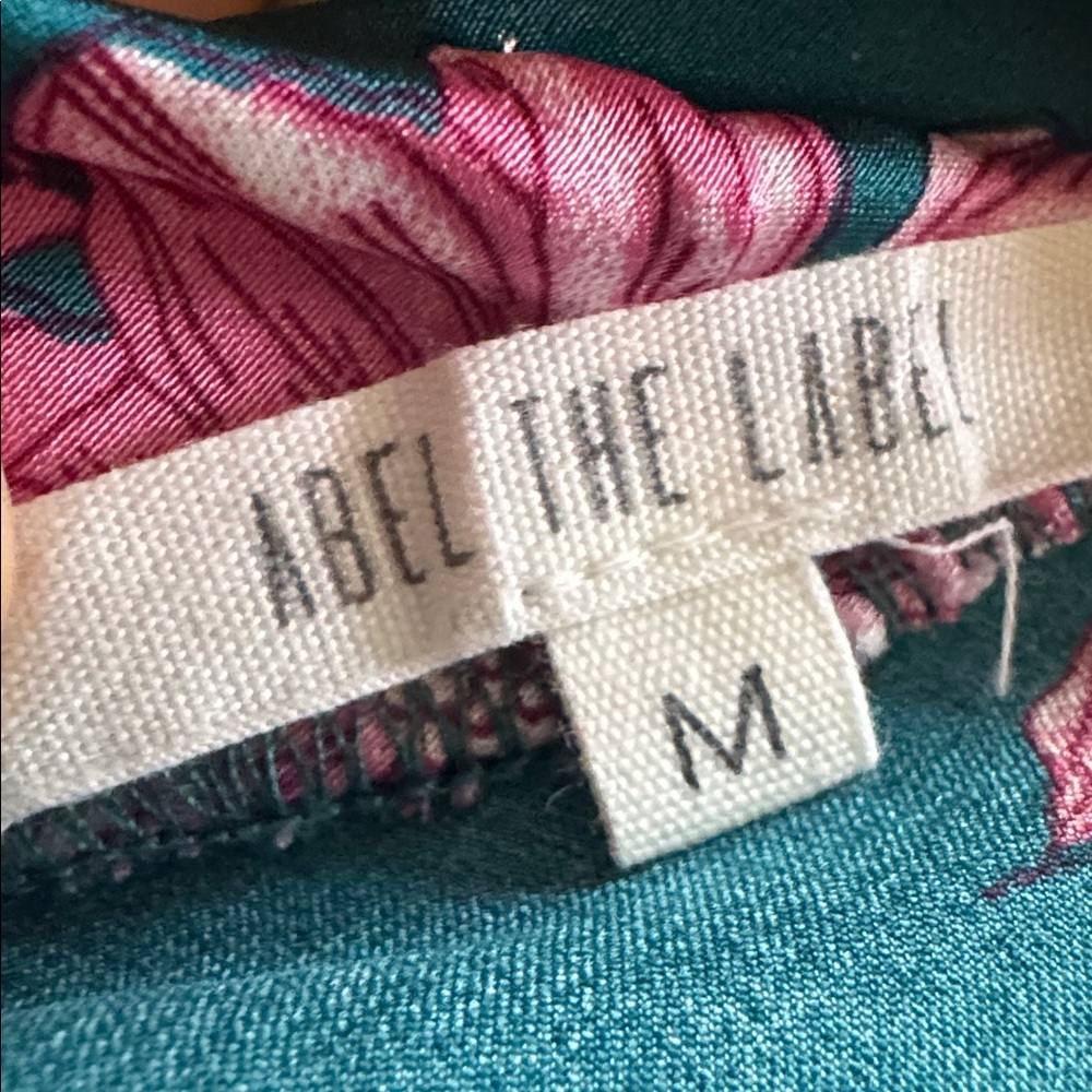 Floral Teal and Pink Midi Skirt - Picture 3 of 14
